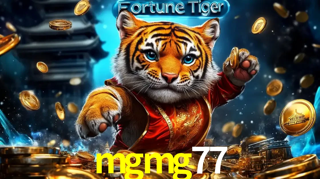 Imagem promocional do jogo de slot Fortune Tiger, com um tigre majestoso em traje tradicional cercado por uma fortuna em moedas de ouro, disponível agora no cassino mgmg77.
